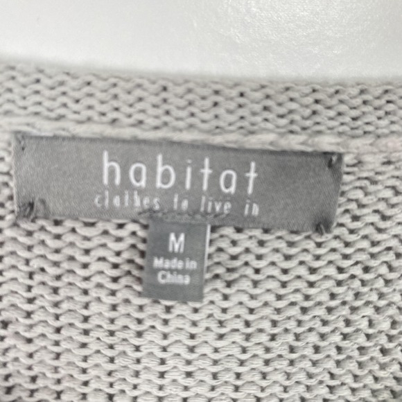 Habitat Sweater Womens Medium Colorblock‎ White Blue Gray Pullover Knit Casual - Picture 3 of 10
